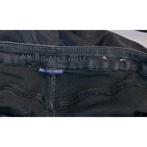 American Eagle Womens Black Size 20 Ne(x)t Level Stretch Jeans 40x30 Curvy - Picture 4 of 7